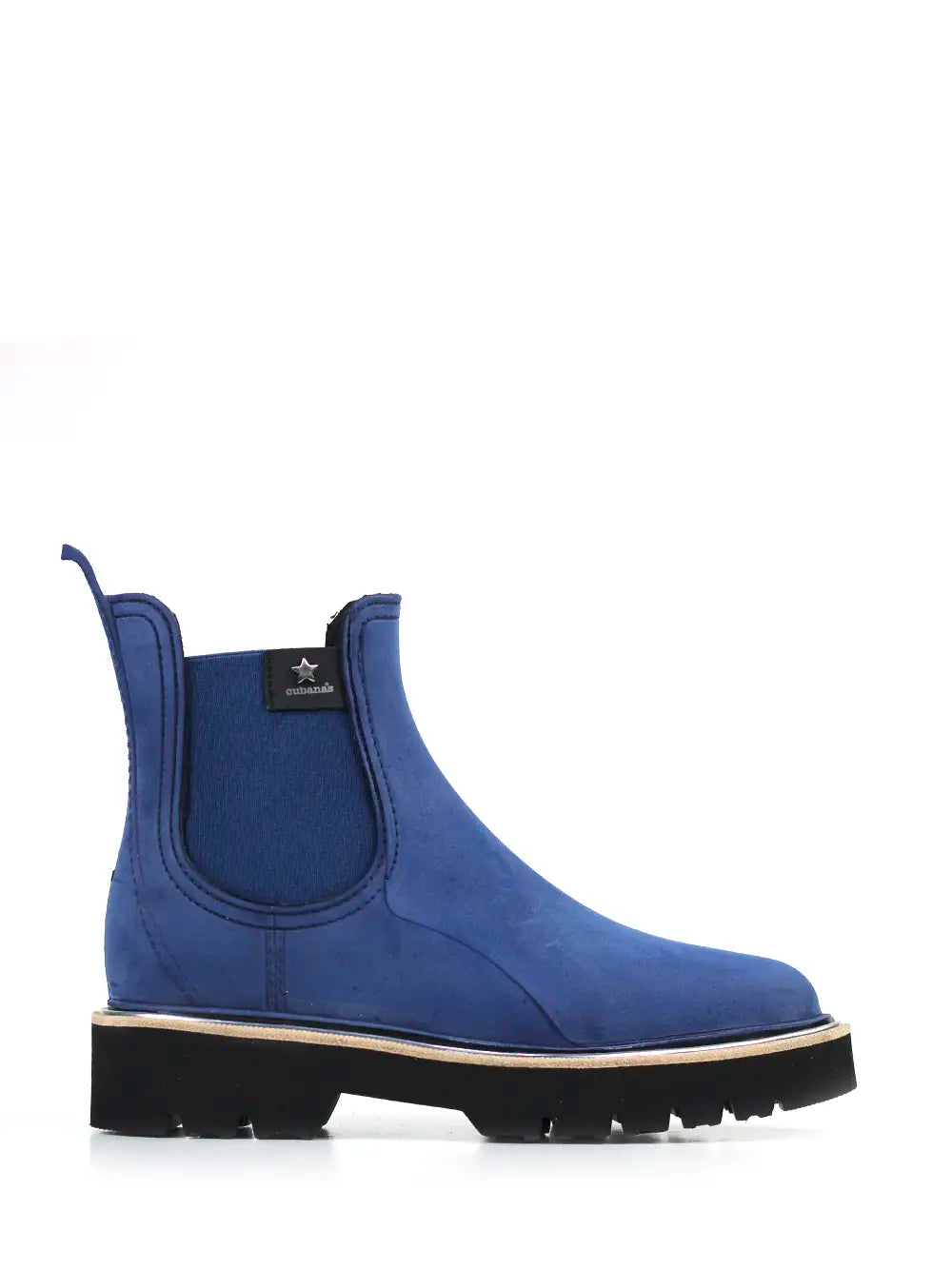 Blue Rain Boot with Nubuck Finish