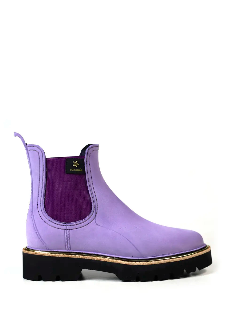 Galocha Roxa com Acabamento Nobuck