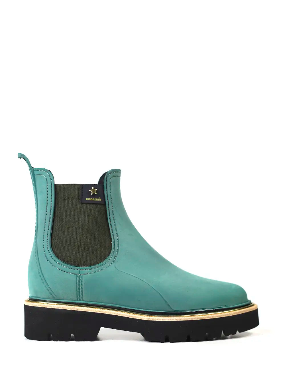 Galocha Verde com Acabamento Nobuck