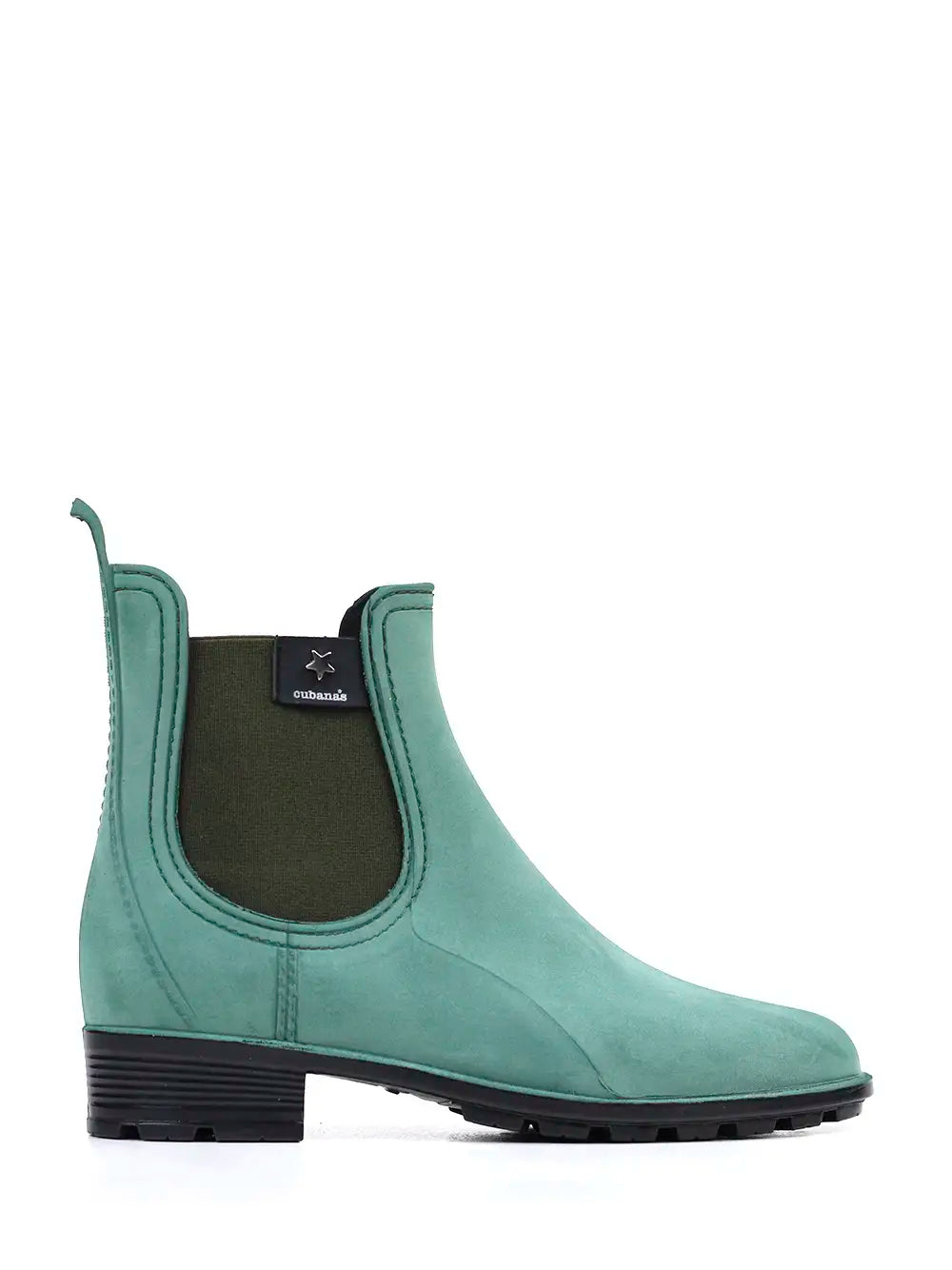 Galocha Verde com Acabamento Nobuck