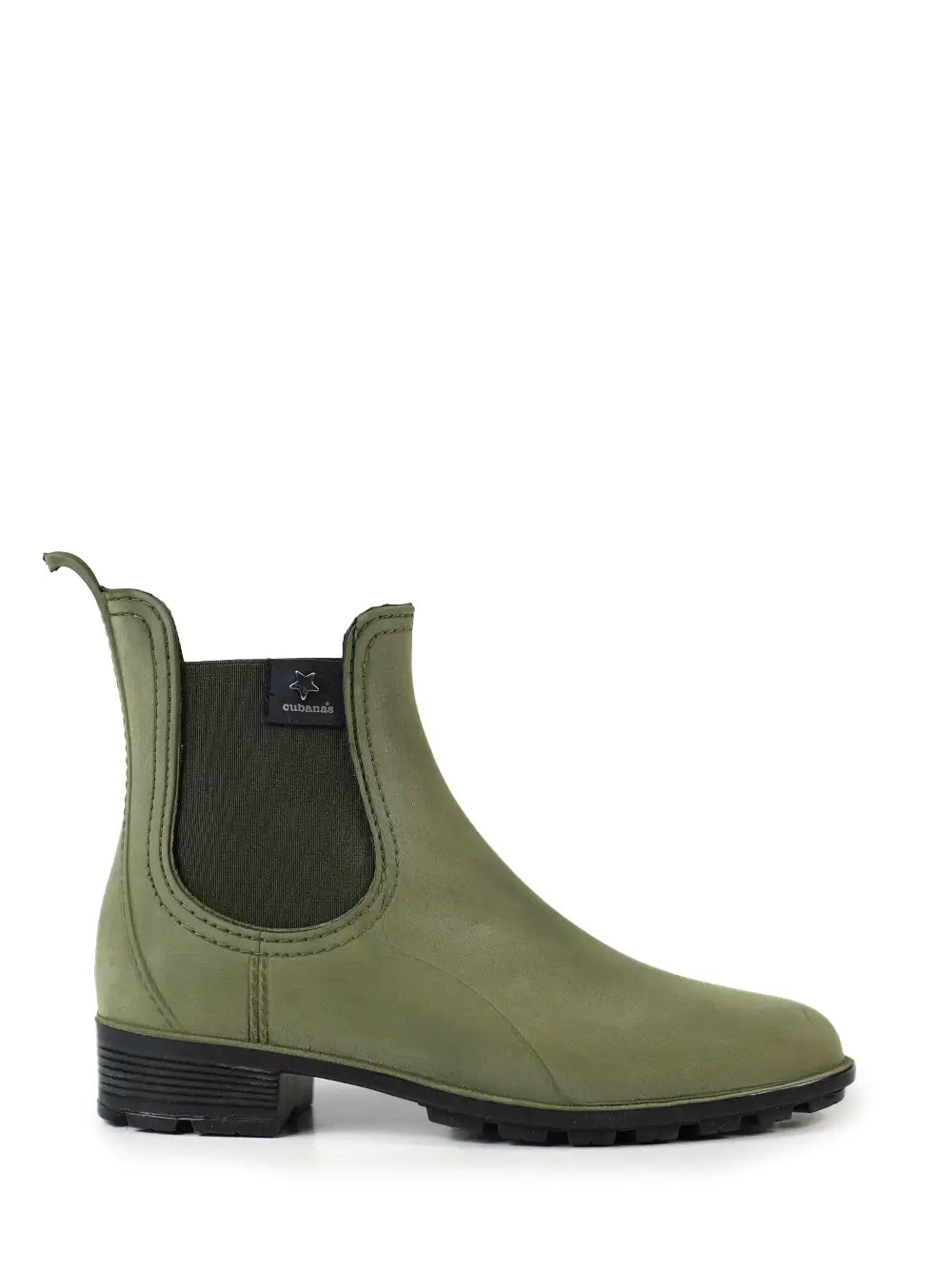 Green Rain Boot with Nubuck Finish