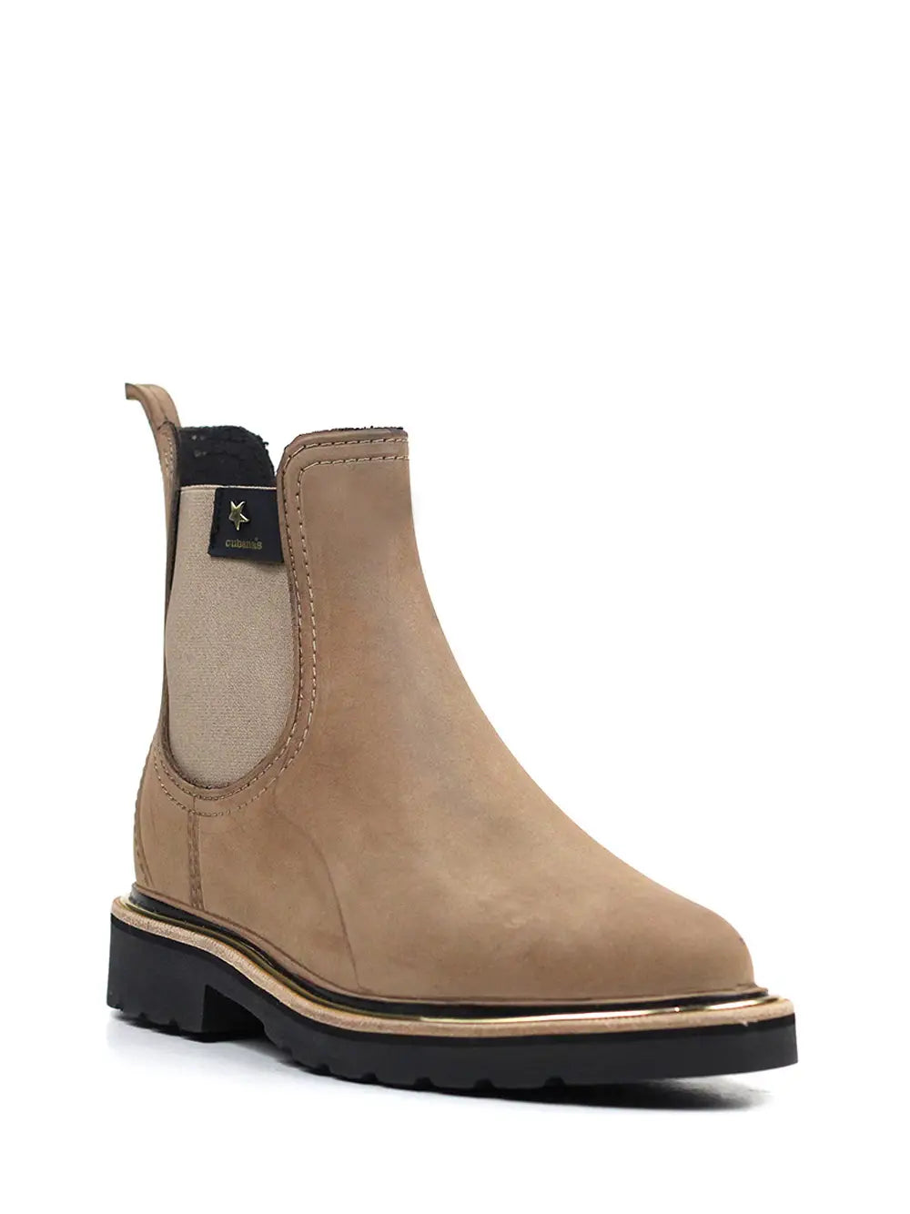 Brown Rain Boot with Nubuck Finish