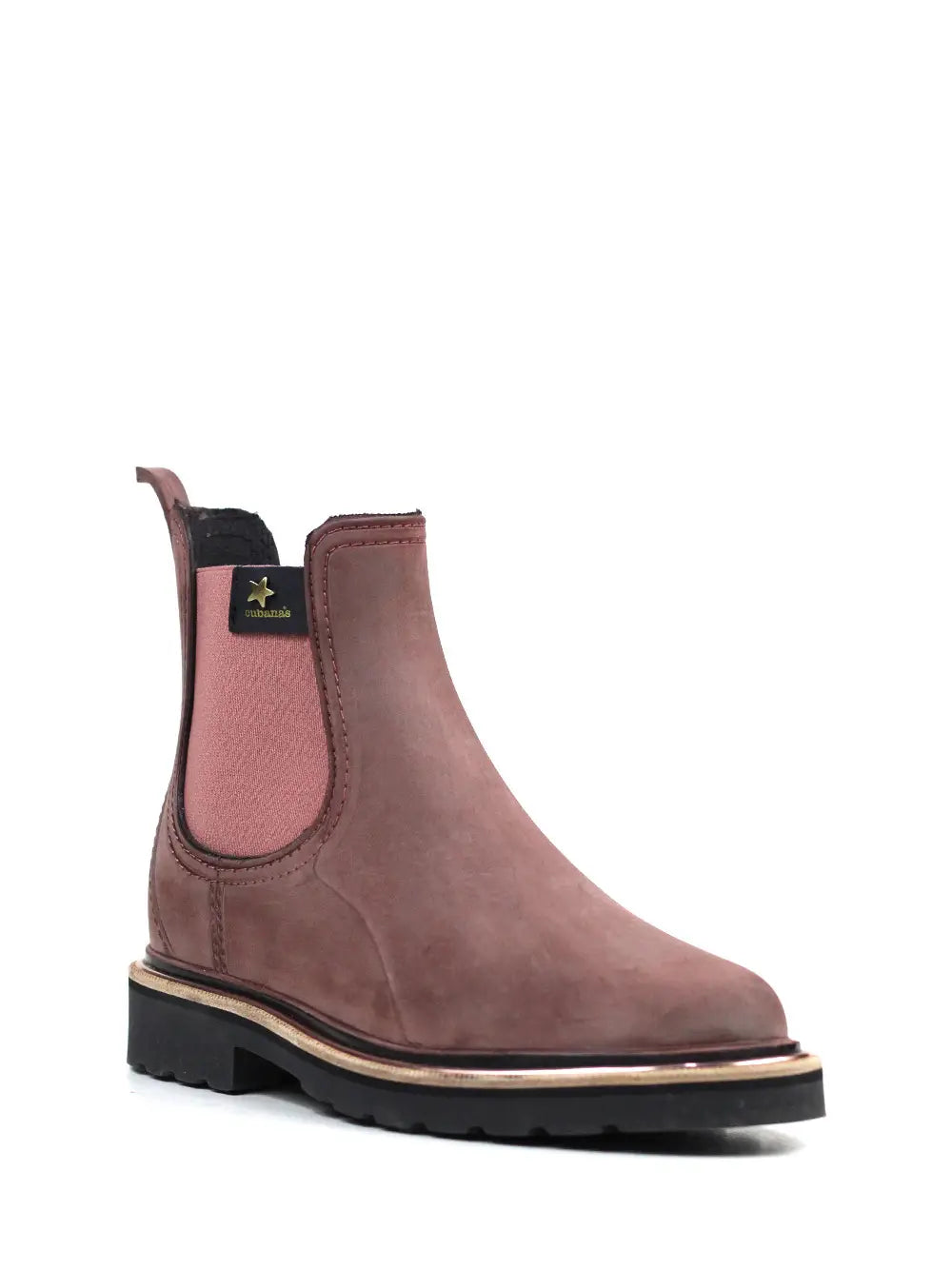 Galocha Rosa com Acabamento Nobuck