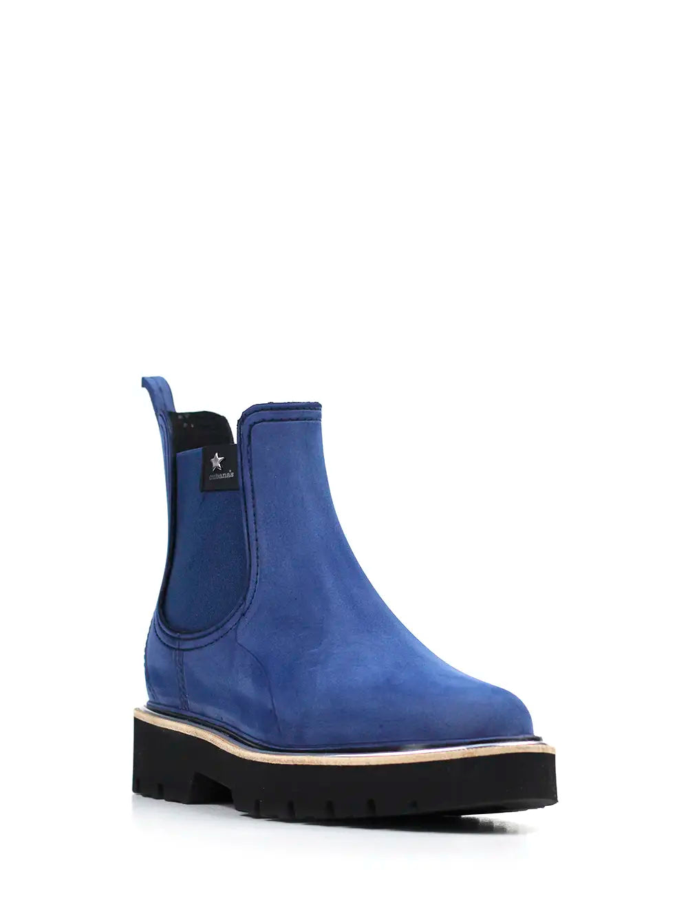 Blue Rain Boot with Nubuck Finish