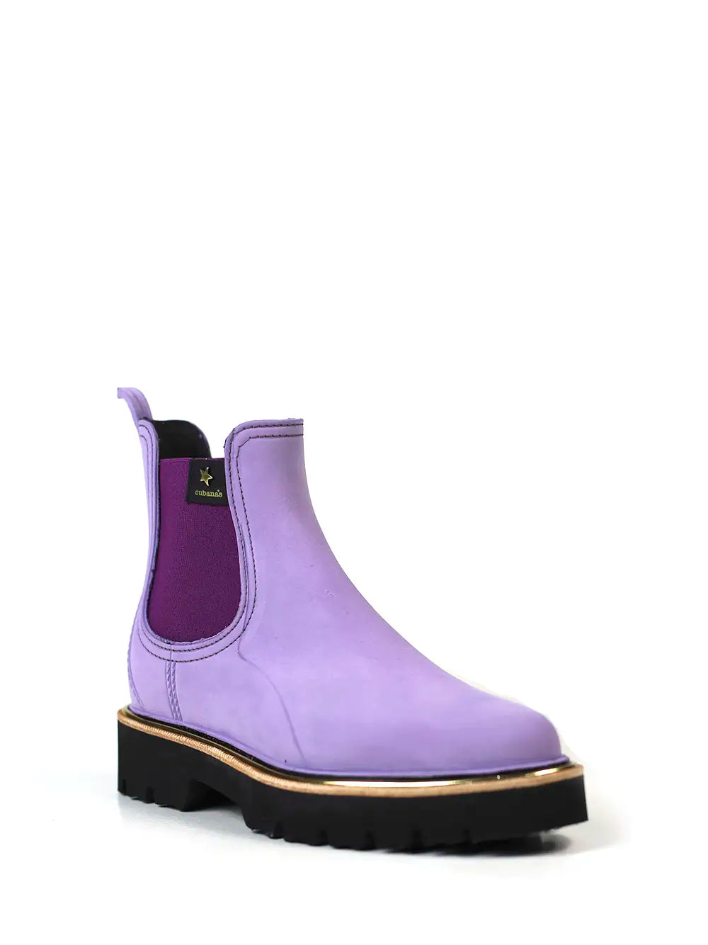 Galocha Roxa com Acabamento Nobuck