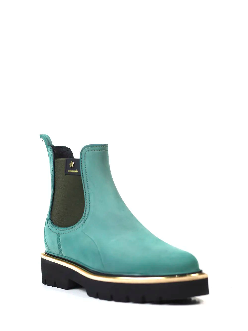 Galocha Verde com Acabamento Nobuck