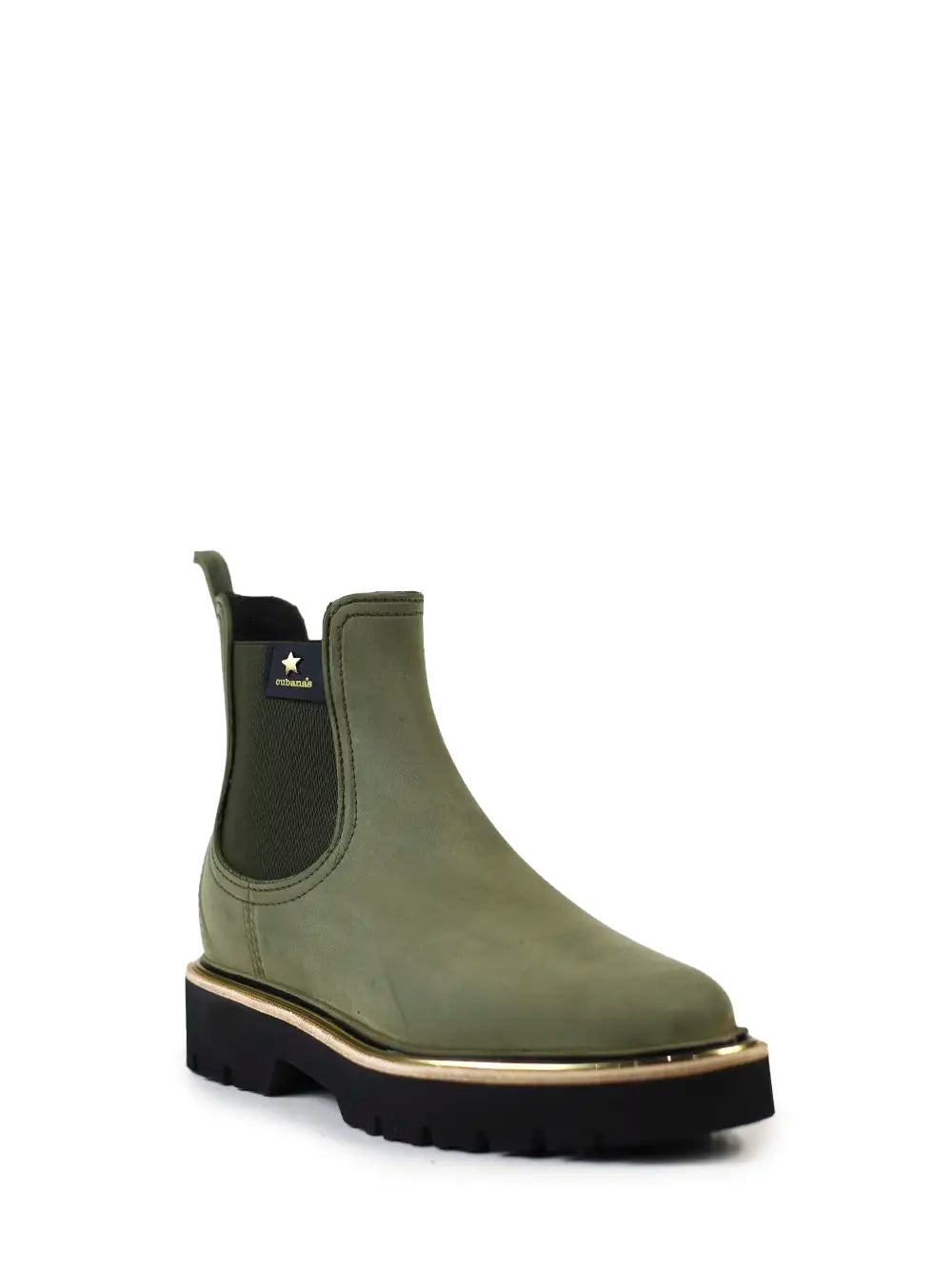 Green Rain Boot with Nubuck Finish