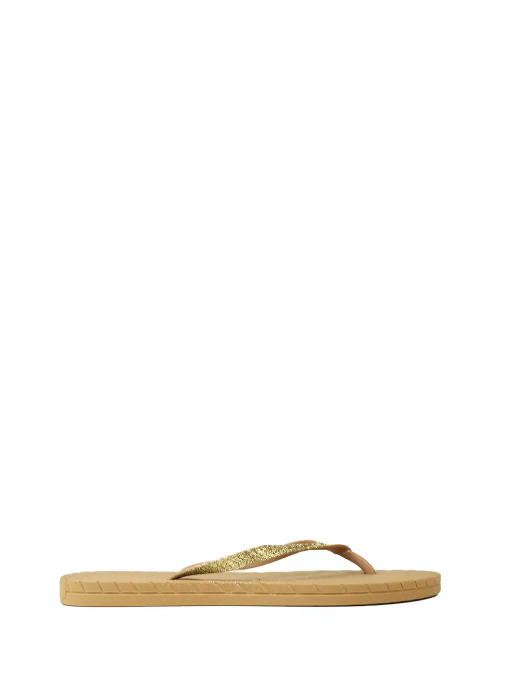 Chinelo Beige e Tira com Glitter