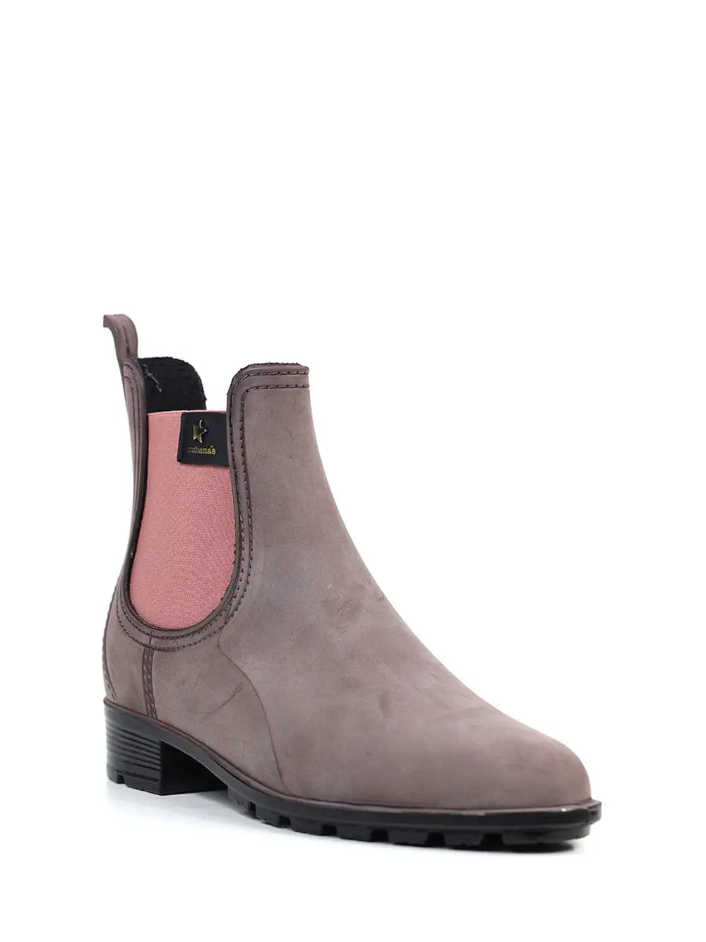 Pink Rain Boot with Nubuck Finish