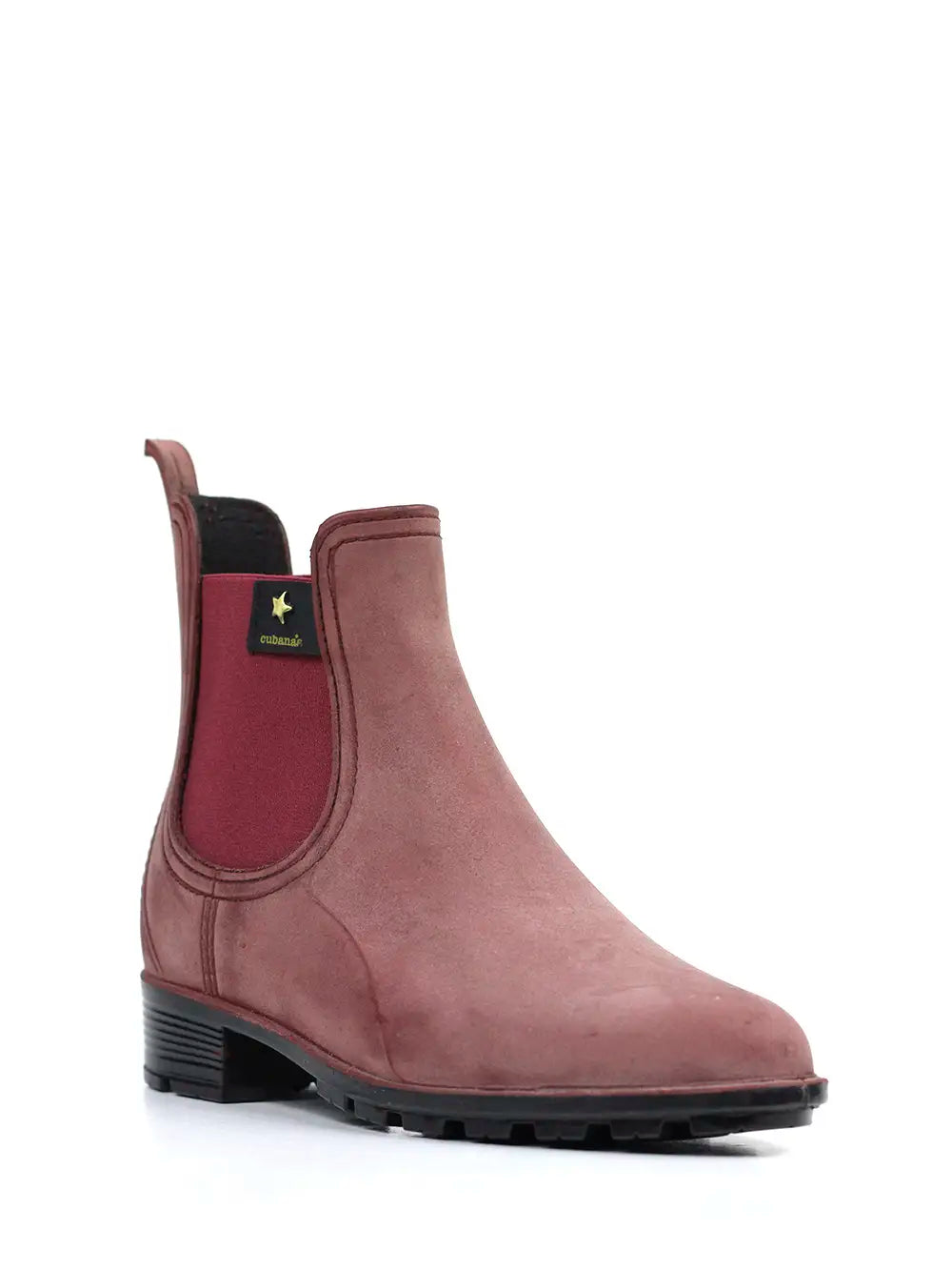 Red Rain Boot with Nubuck Finish