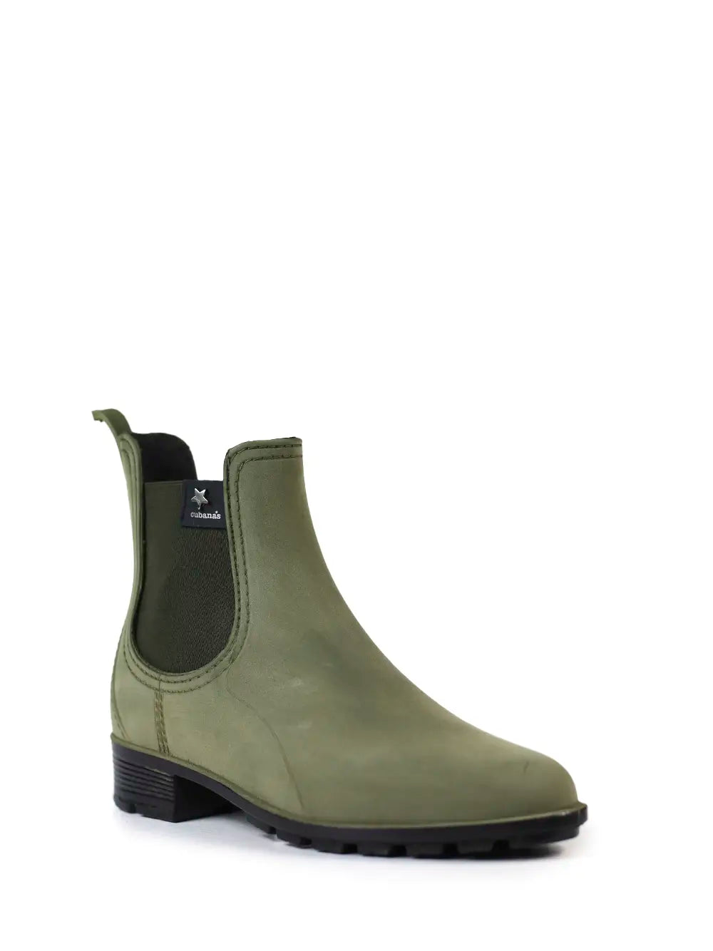 Green Rain Boot with Nubuck Finish