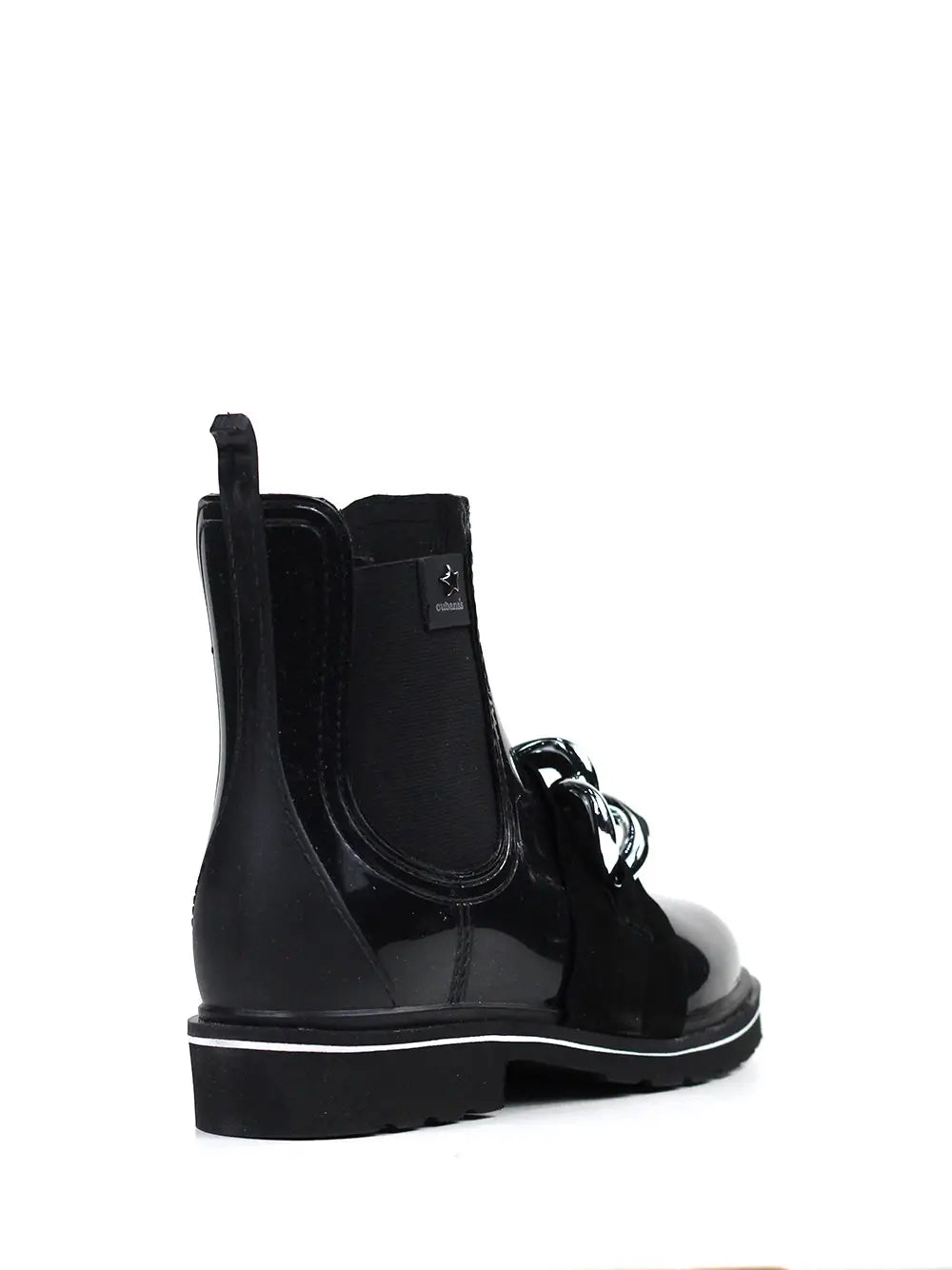 Galocha Preta com Corrente Prata