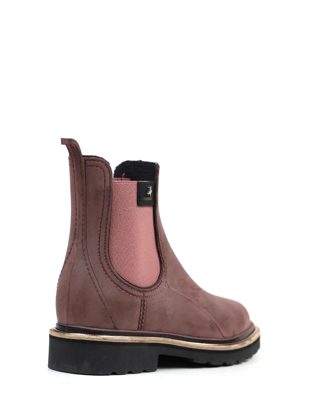 Galocha Rosa com Acabamento Nobuck