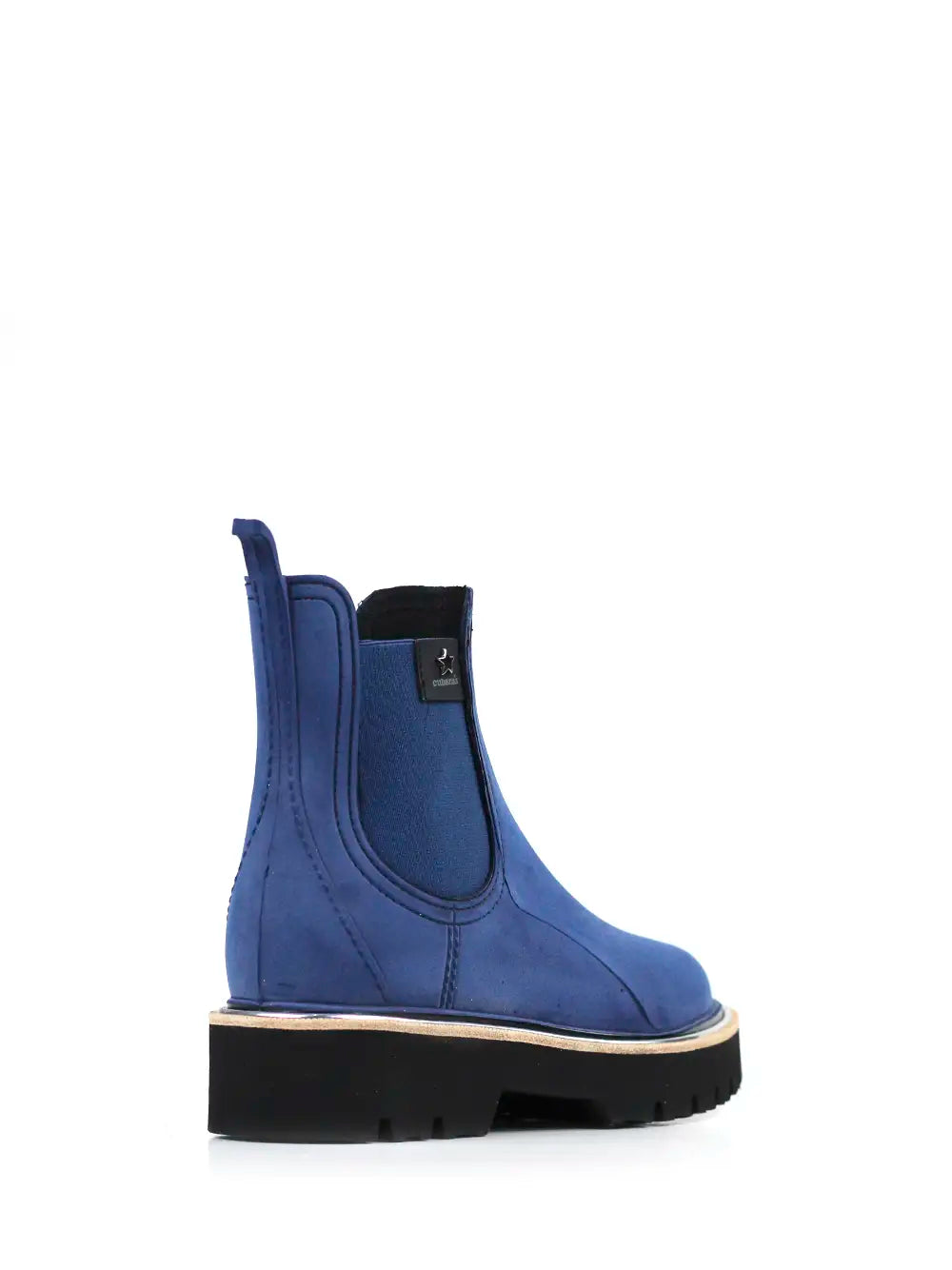 Blue Rain Boot with Nubuck Finish