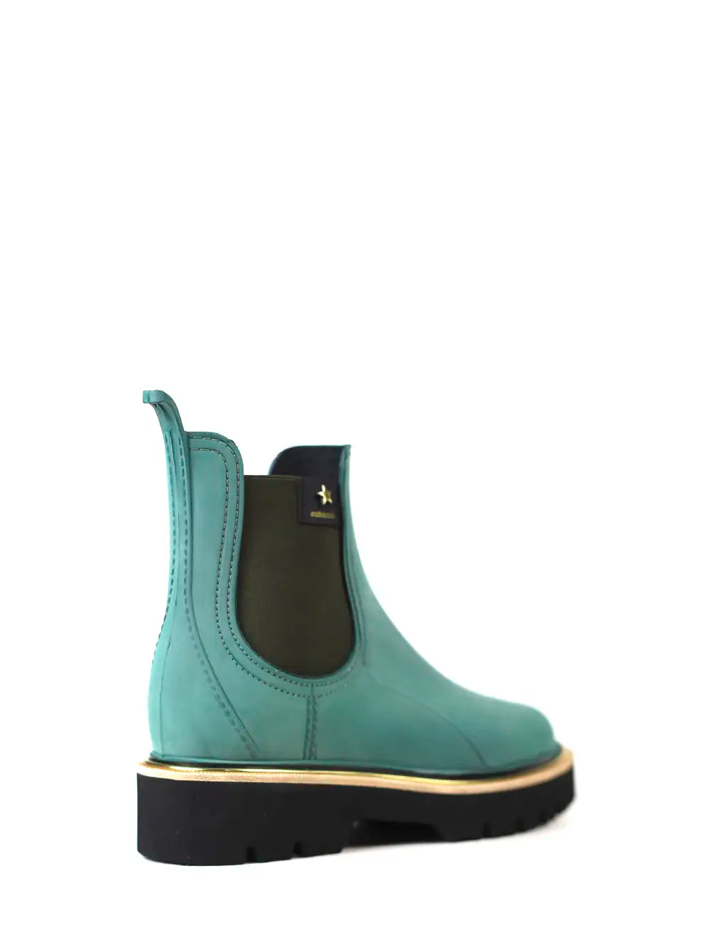 Galocha Verde com Acabamento Nobuck