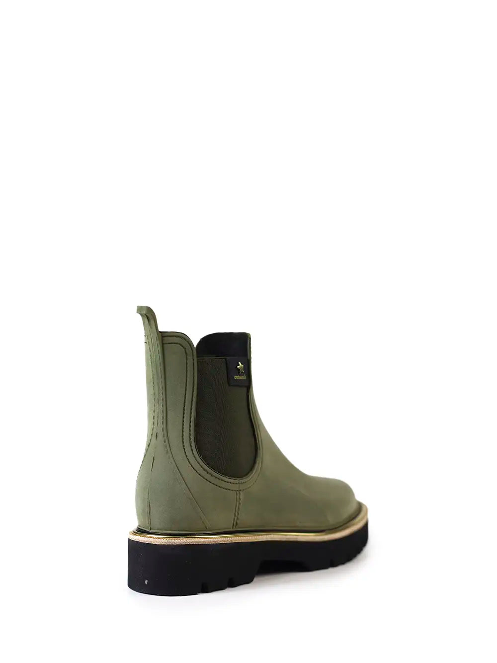 Green Rain Boot with Nubuck Finish