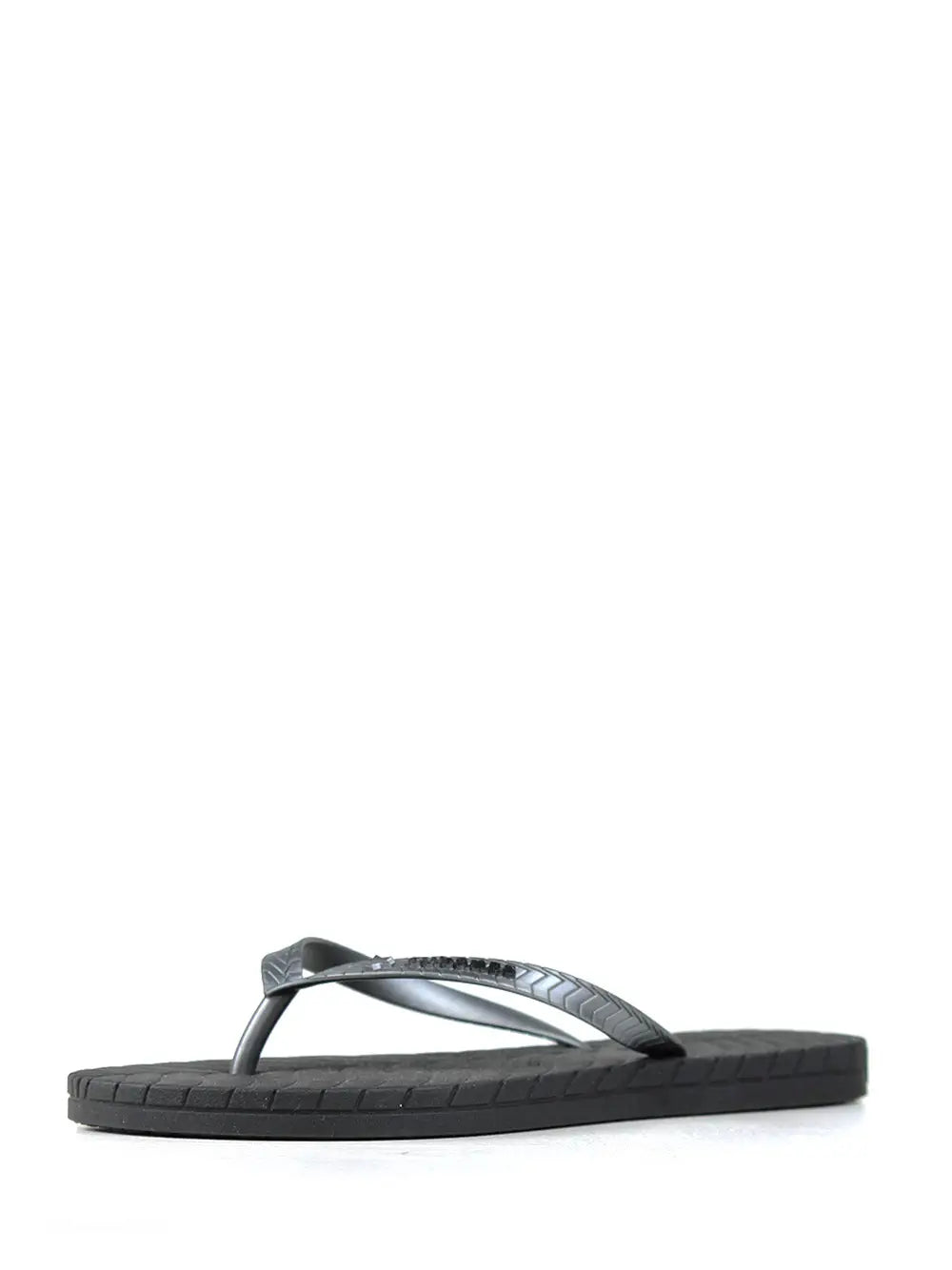 Chinelo Preto com Tira Prata