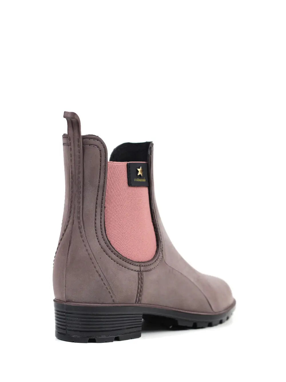 Pink Rain Boot with Nubuck Finish