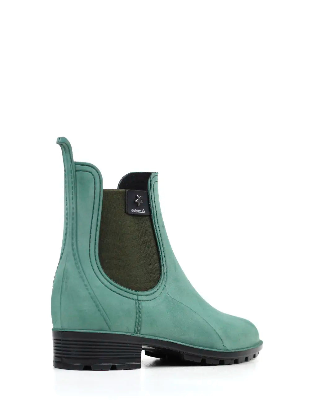 Galocha Verde com Acabamento Nobuck