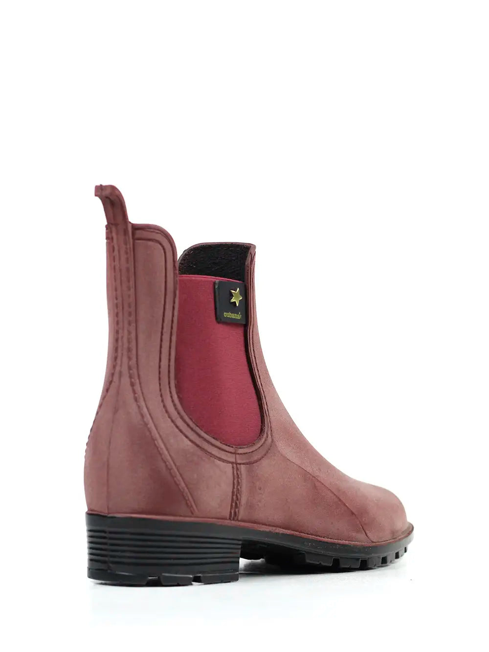 Red Rain Boot with Nubuck Finish