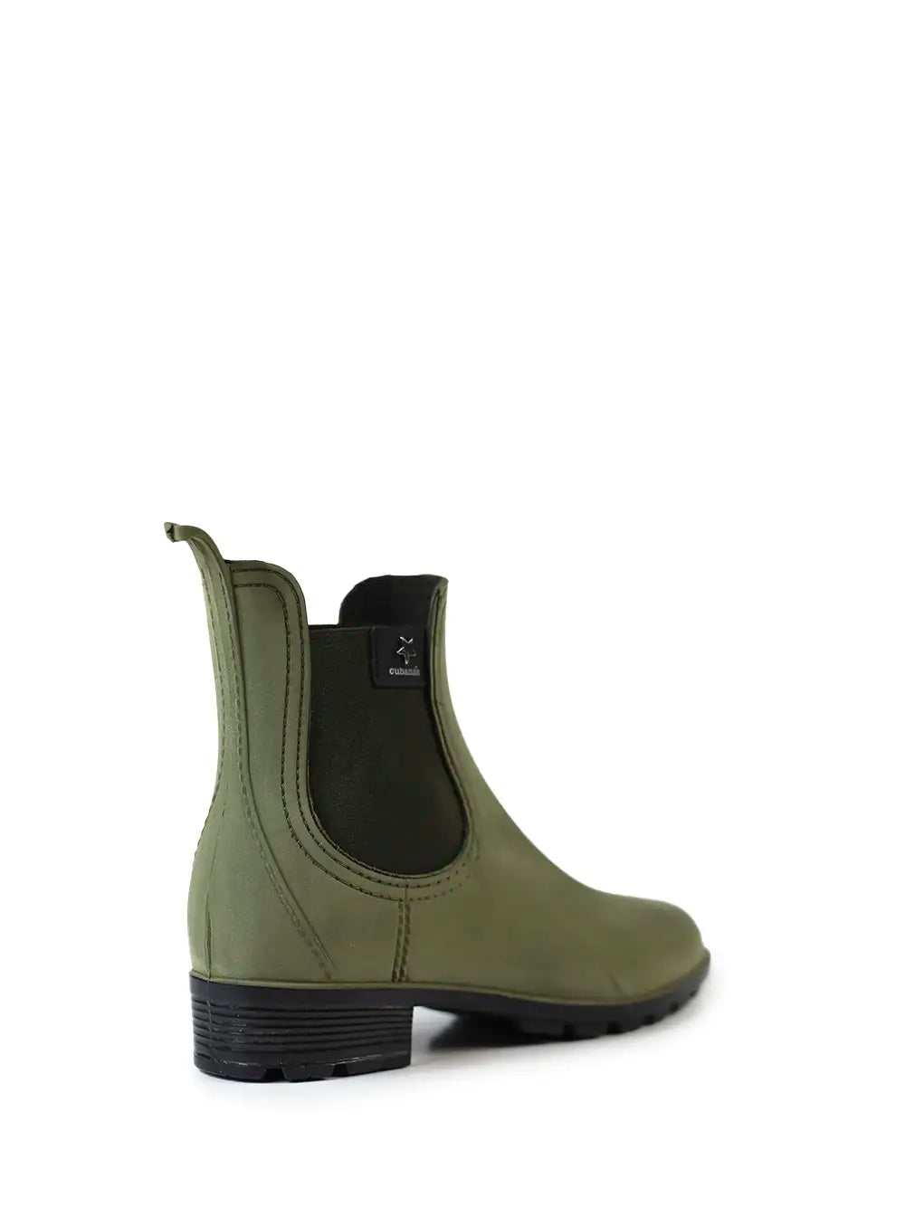 Green Rain Boot with Nubuck Finish