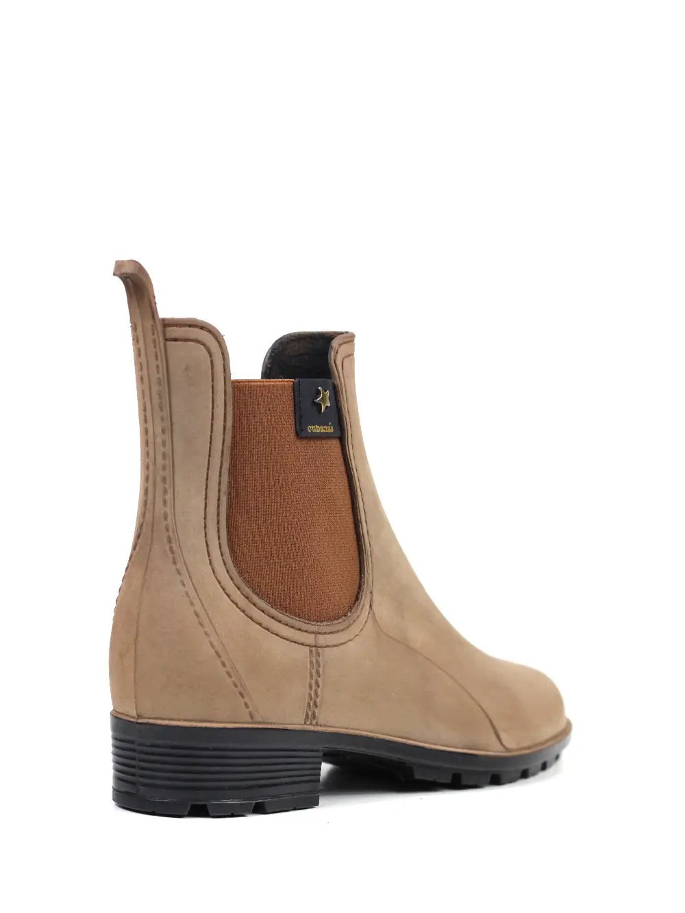 Galocha Camel com Acabamento Nobuck