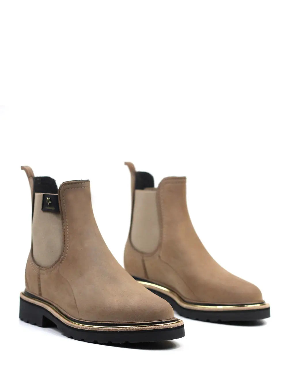 Brown Rain Boot with Nubuck Finish