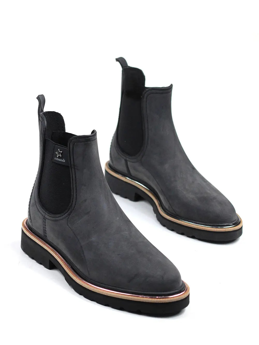 Galocha Dusk Preta com Acabamento Nobuck