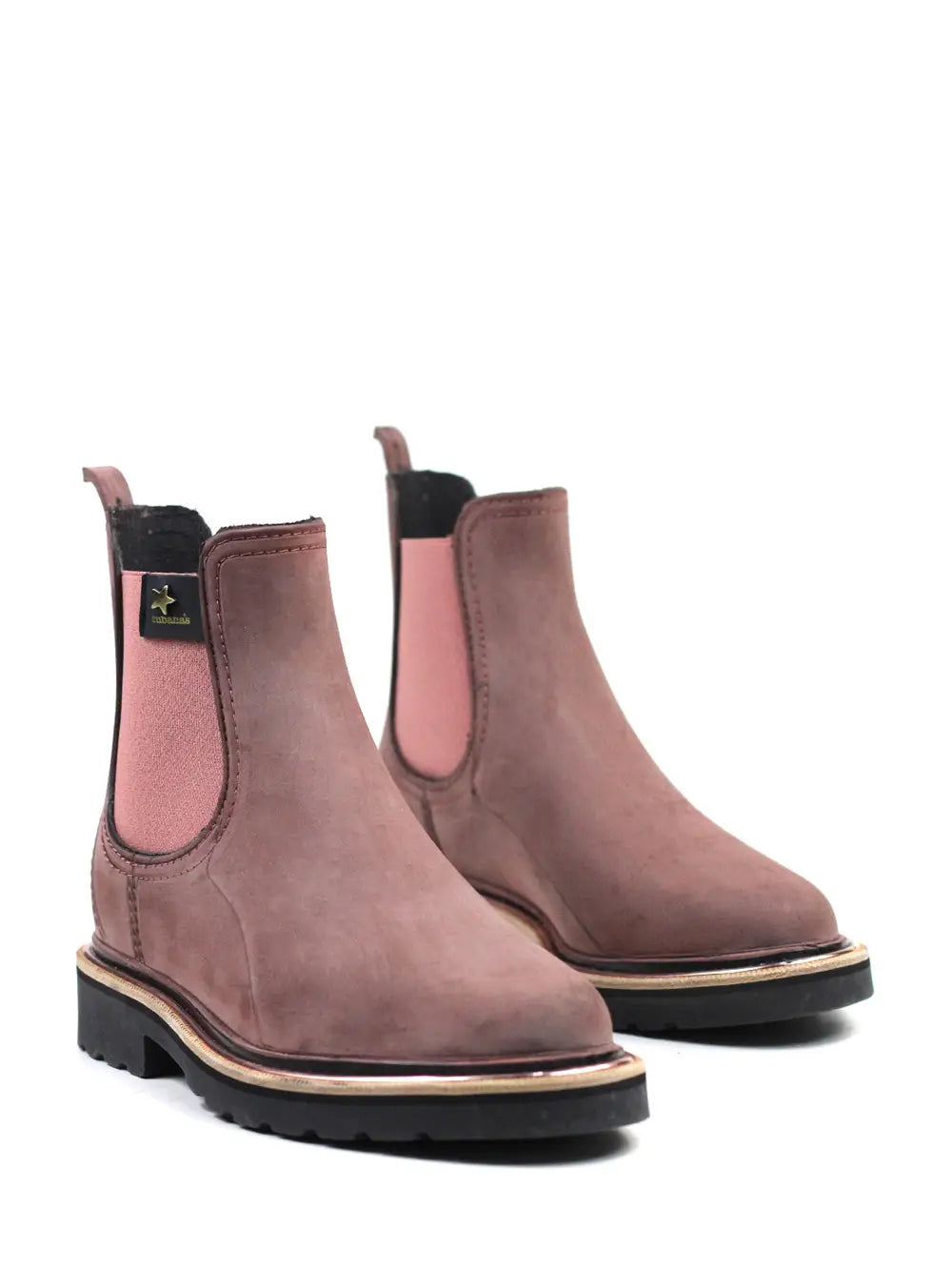 Galocha Rosa com Acabamento Nobuck