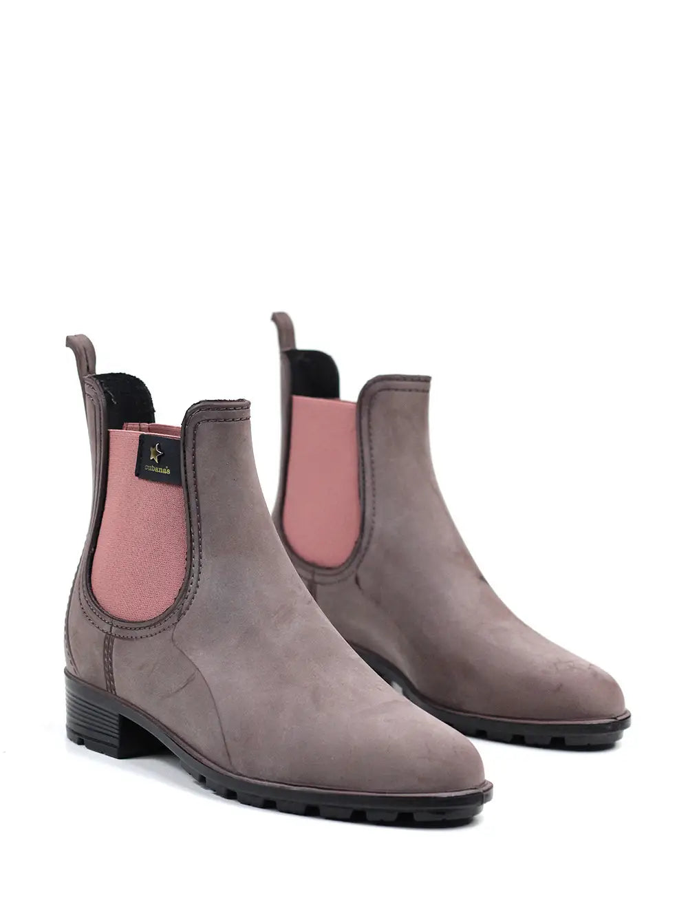 Pink Rain Boot with Nubuck Finish