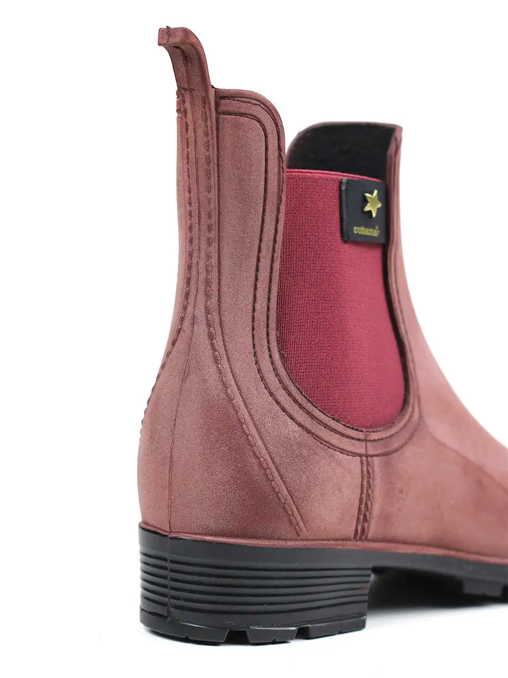 Red Rain Boot with Nubuck Finish