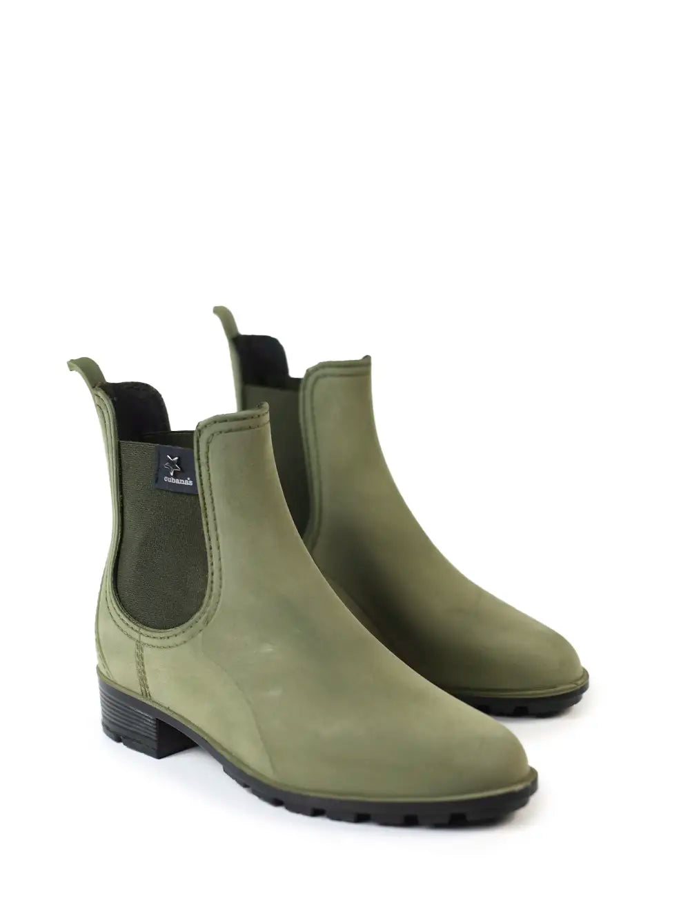 Green Rain Boot with Nubuck Finish