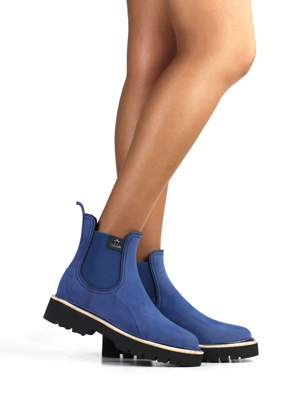 Galocha Azul com Acabamento Nobuck