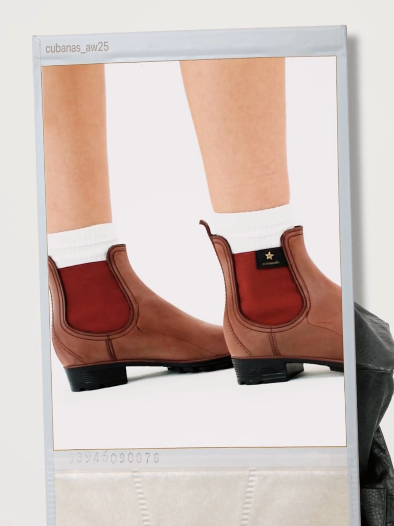 Red Rain Boot with Nubuck Finish